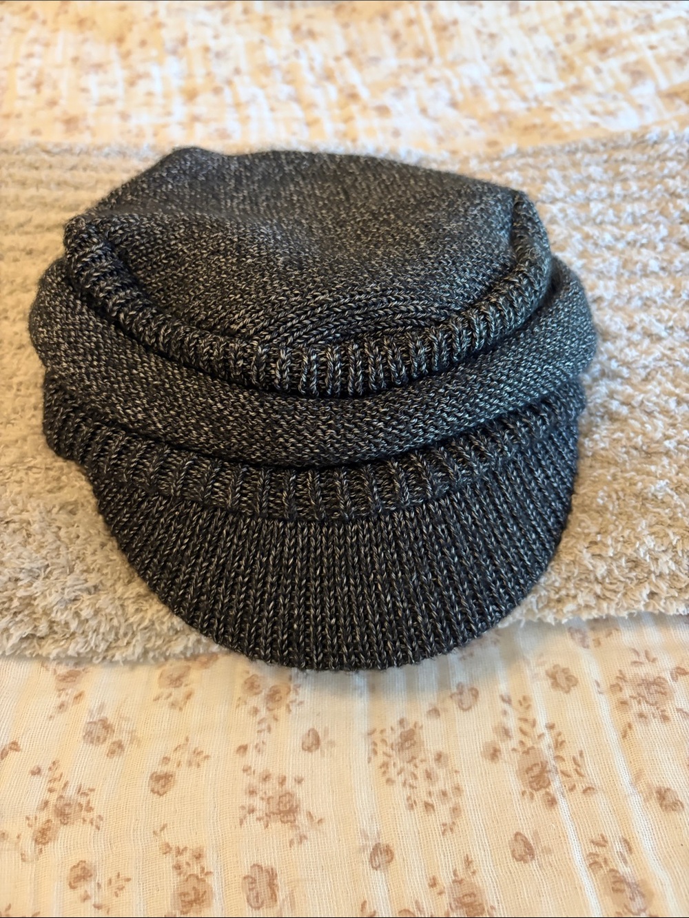 adidas Charcoal Knit Visor Beanie - Picture 4 of 7